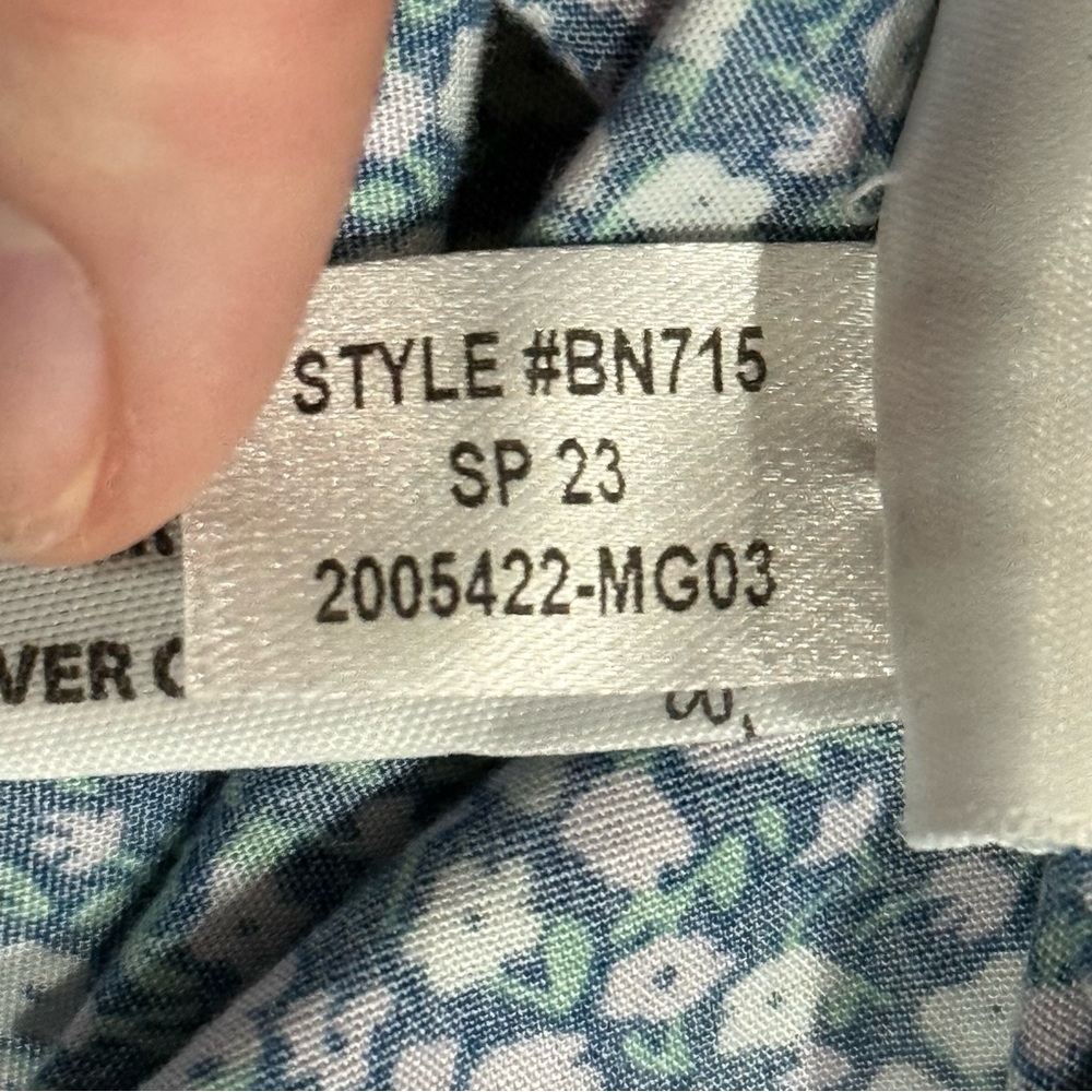 J Crew Slim Flex Washed Shirt Micro Floral Button Down Large Artsy Spring Office - Picture 11 of 11
